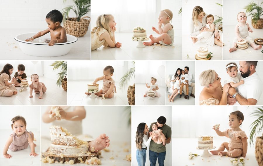 natural baby cake smash photos