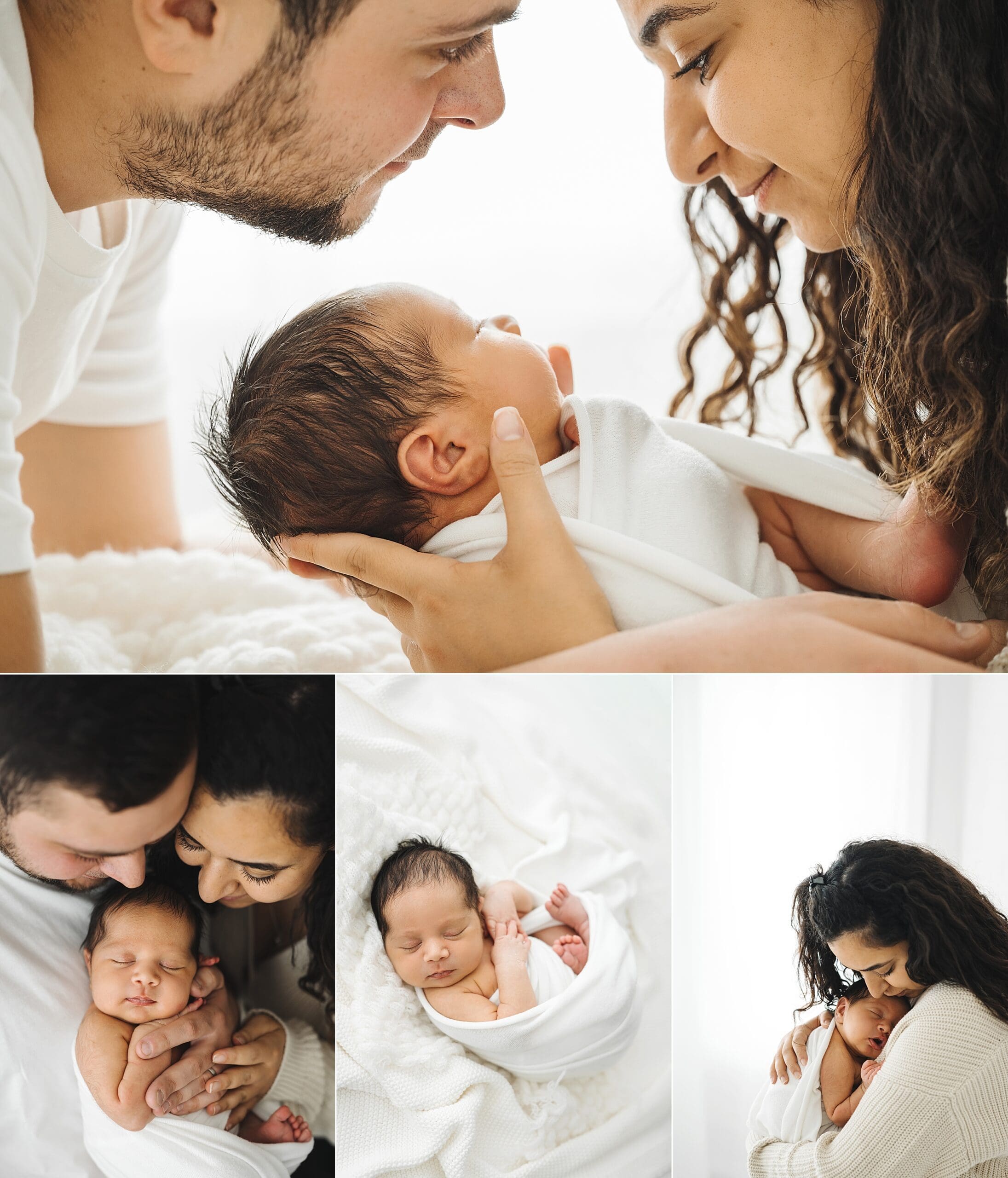 Snuggly baby captured by Barrie Newborn Photographer near me
